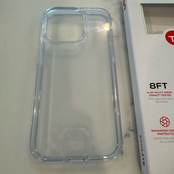 Tech 21 Evolite Clear Phone Case for iPhone 15 Pro - Picture 2 of 6